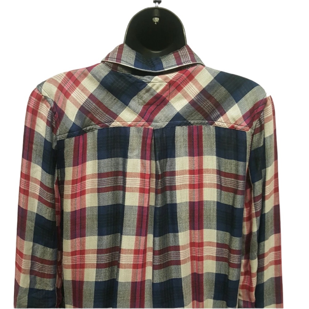 Rails Kendra Red & Blue Plaid Button Down Shirt - image 6